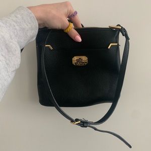 Ralph Lauren black leather purse